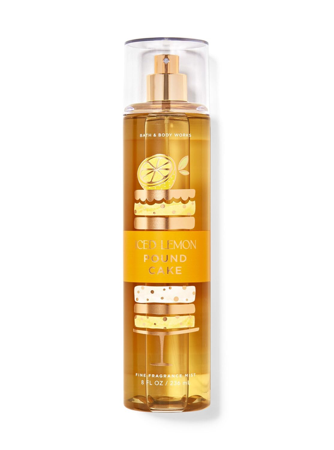 Bath & Body Works Fine Fragrance Body Spray Mist 8 Fl Oz / 236 Ml (Iced Lemon Pound Cake)