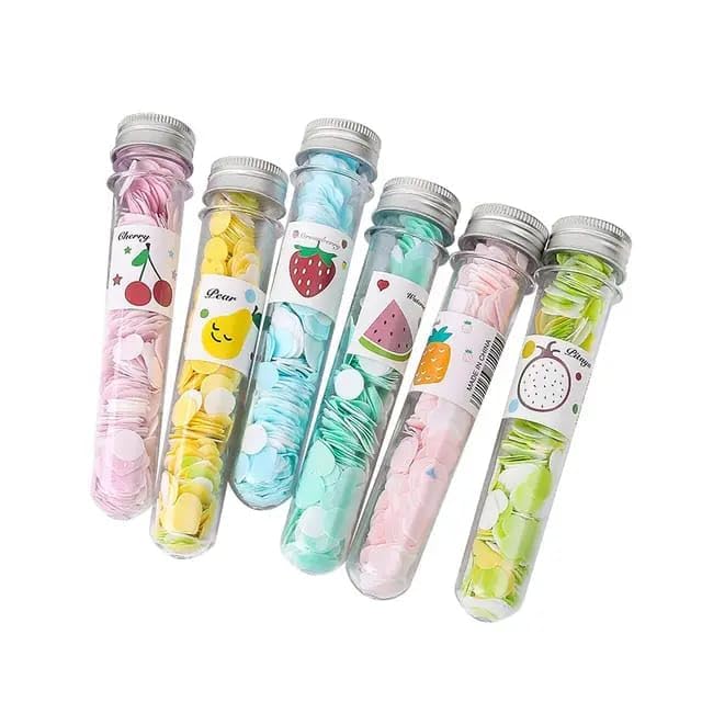 Paper Soap Sheets, Pack Of 6 Mini Bottles, Disposable Handwash Leaves, Mixed Fragrance, Portable For Travel, Kids And Outdoor Us