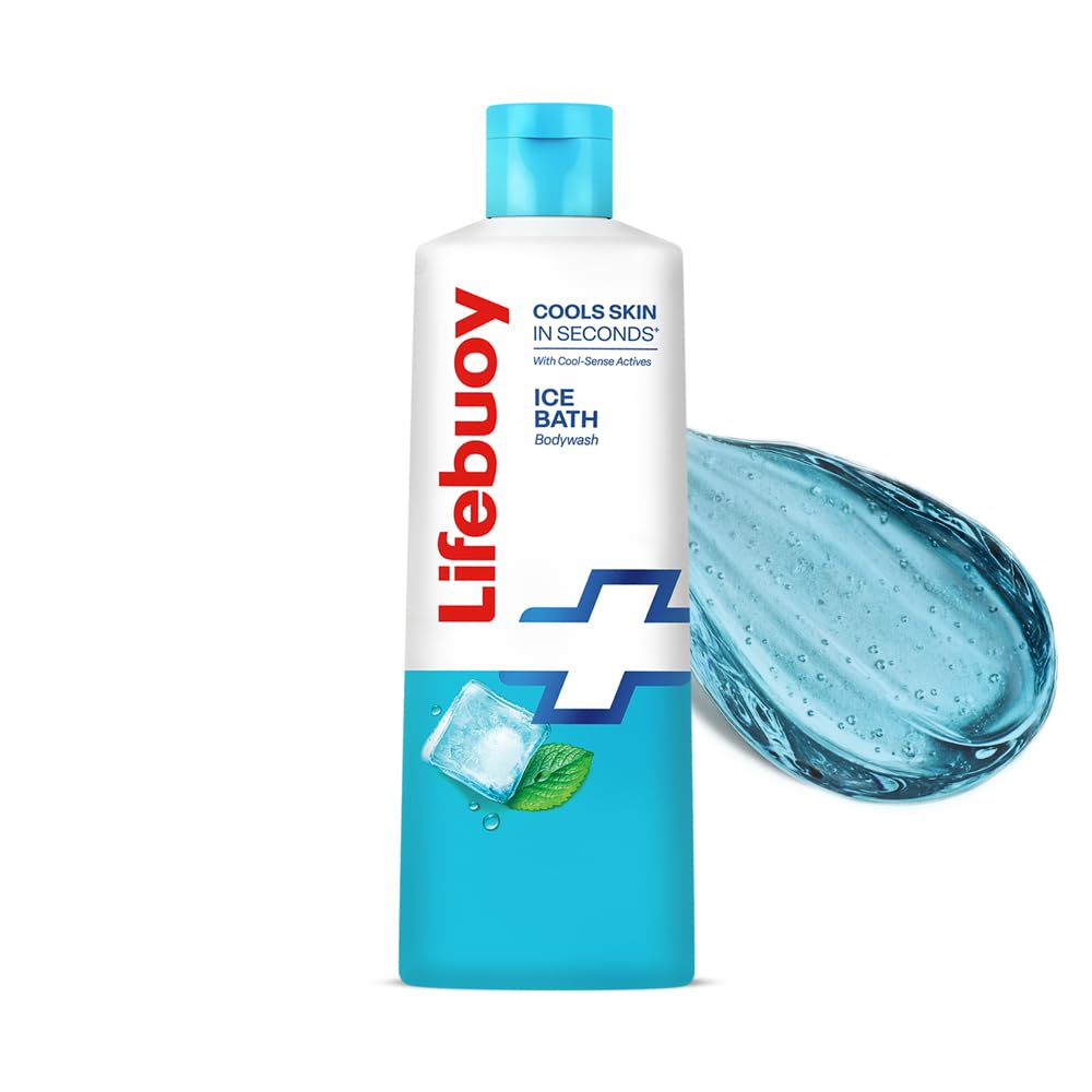 Lifebuoy Ice Bath Bodywash, 235Ml, For Instant Heat Relief, With Menthol And Cool Sense Actives, Cools Skin In Seconds, Refreshi