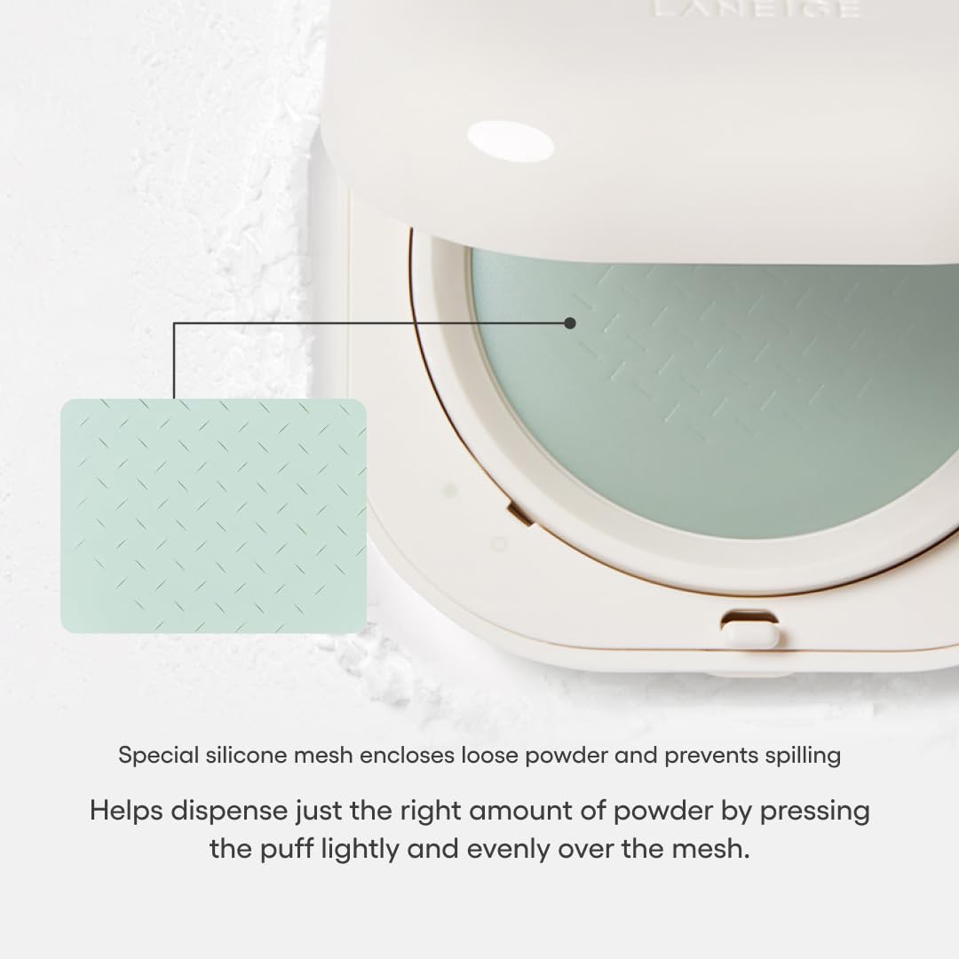 LANEIGE Neo Blurring Powder - Oil Absorbing, Pore Blurring Compact, 0.25 oz, Clear, Travel-Friendly with Blue Hyaluronic Acid