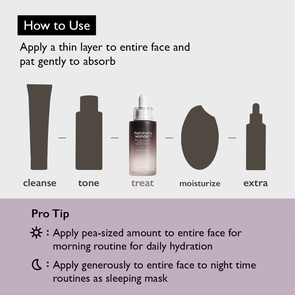 Haruharu Wonder Black Rice Botanical 2Gf Ampoule 1 Fl.Oz / 30Ml | Facial Serum, Egf Serum, Anti-Aging Serum, Wrinkle Care | Crue