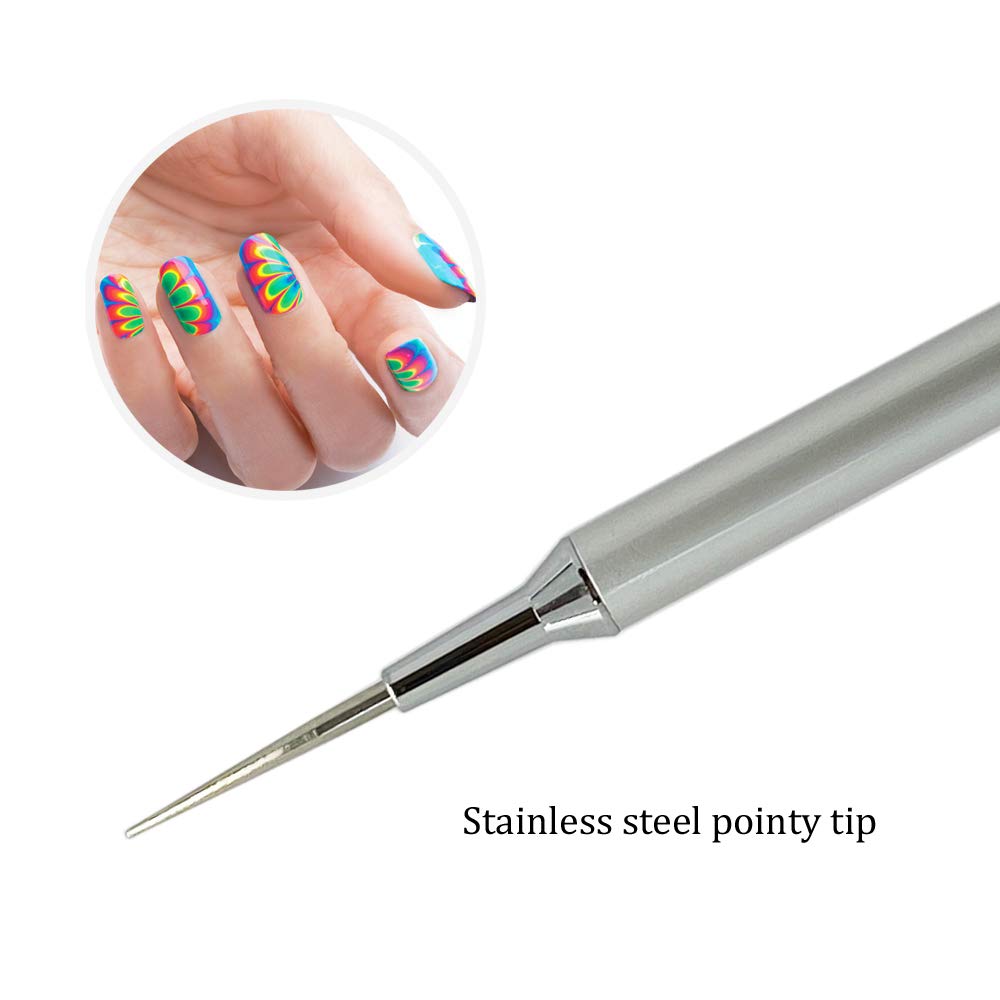 Winstonia Nail Art Water Marble Tool For Watermarbling Pattern Manicure - Pointy Stainless Steel Picker Pen