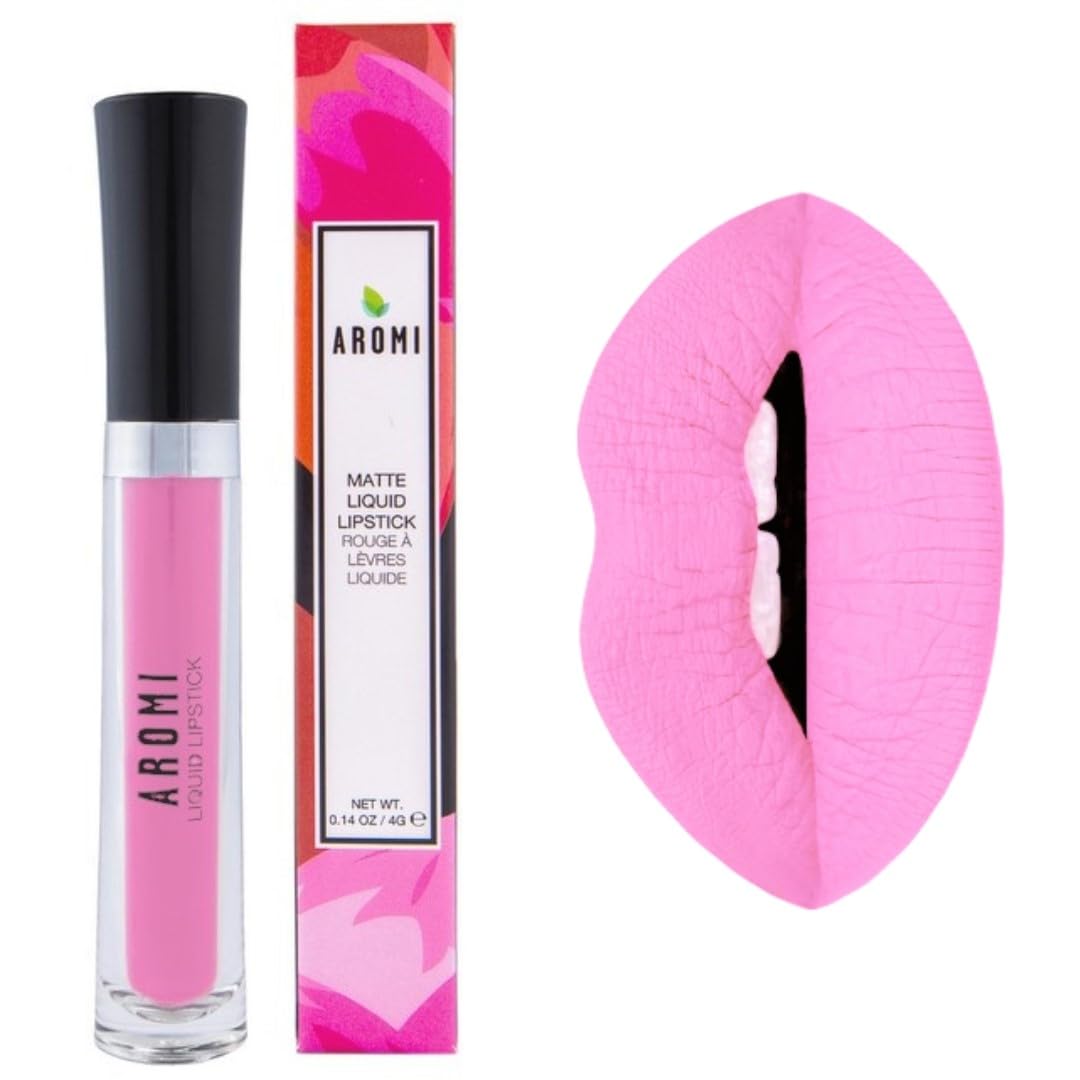 Aromi Baby Pink Matte Liquid Lipstick, Light Pink Lip Color, Smudge Proof, Waterproof, And Long-Lasting Lipstick, Vegan And Crue