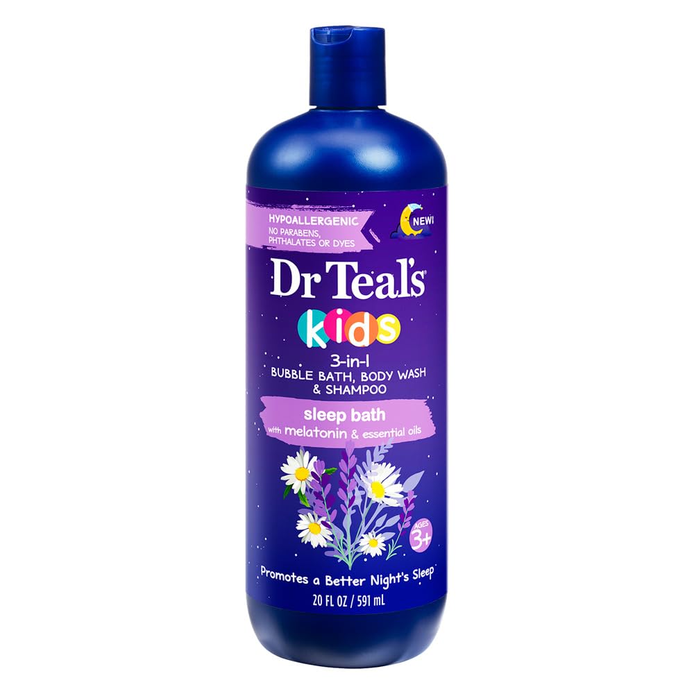 Dr Teals Kids 3-In-1 Bubble Bath, Body Wash & Shampoo Sleep Bath (1) 20 Fluid Ounce Bottle