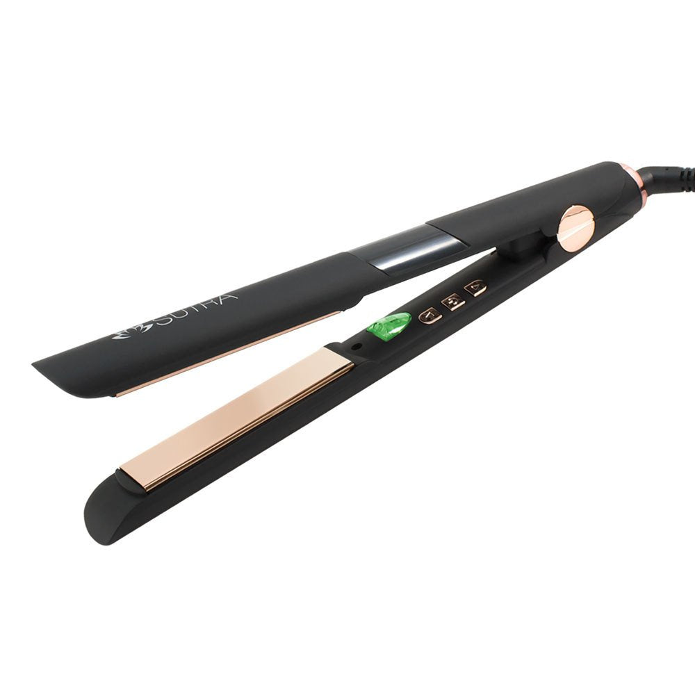 Sutra Professional IR2 Flat Iron | Ionic Infrared, 1-inch Rose Gold Titanium Plate - Hair Straightener with Adjustable Digital T