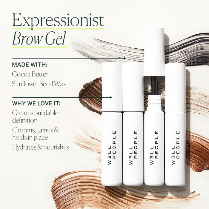 Well People Expressionist Brow Gel, Conditioning Gel For Thickening & Filling In Brows, Creates Fuller-looking Brows, Vegan & Cr