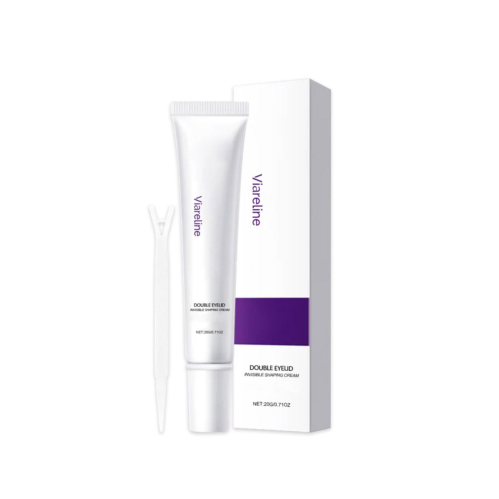 Viareline Double Eyelid Invisible Shaping Cream, Lightweight FastAbsorbing Formula, Breathable NonSticky Wear, 0.71 oz