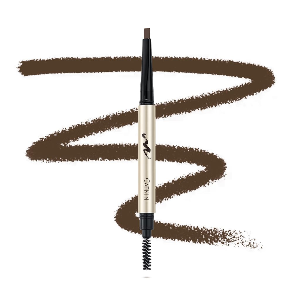Catkin Eyebrow Pencil With Comb Brown Long Lasting Waterproof, Draw Eyebrow Shaping Color Makeup For Natural Daily Look With Fre
