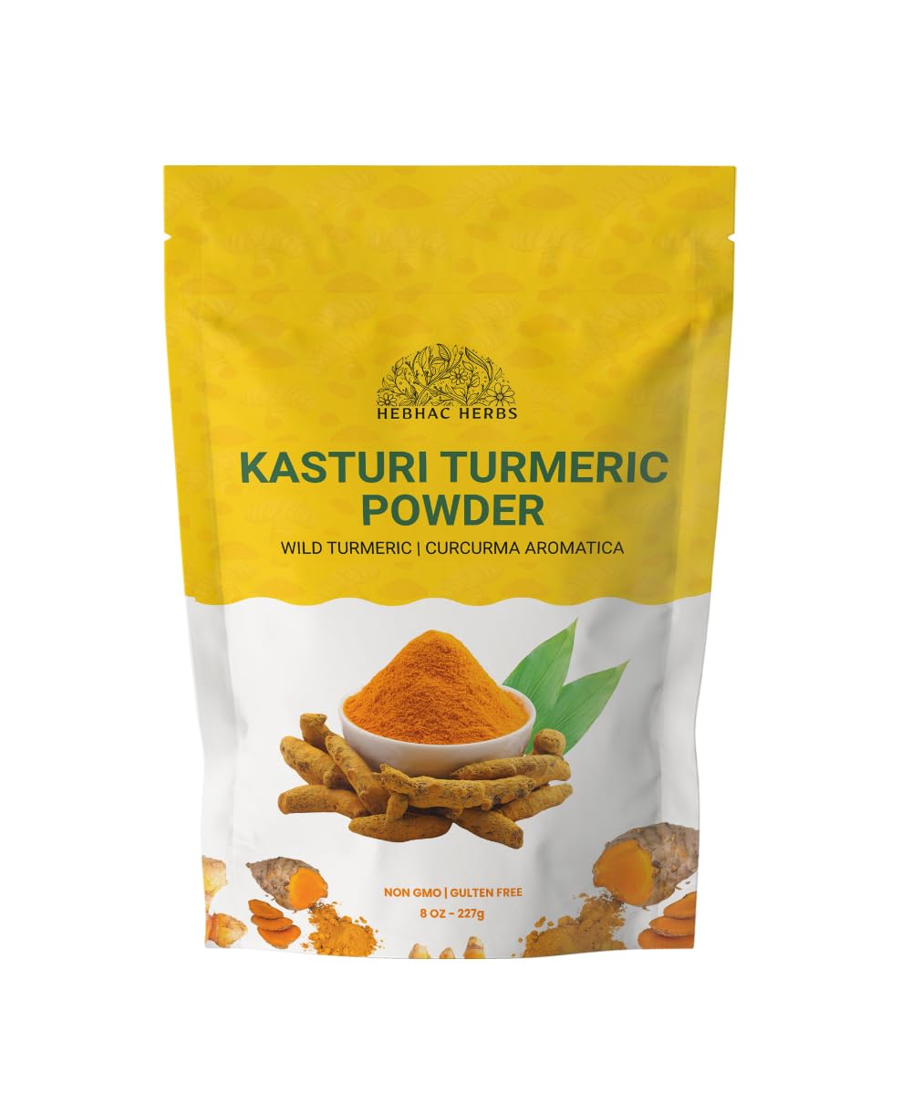 Hebhac Herbs Kasthuri Manjal Powder (Wild Turmeric) for Face & Skin Care | Natural Herbal Bath Powder | Traditional Beauty Care 