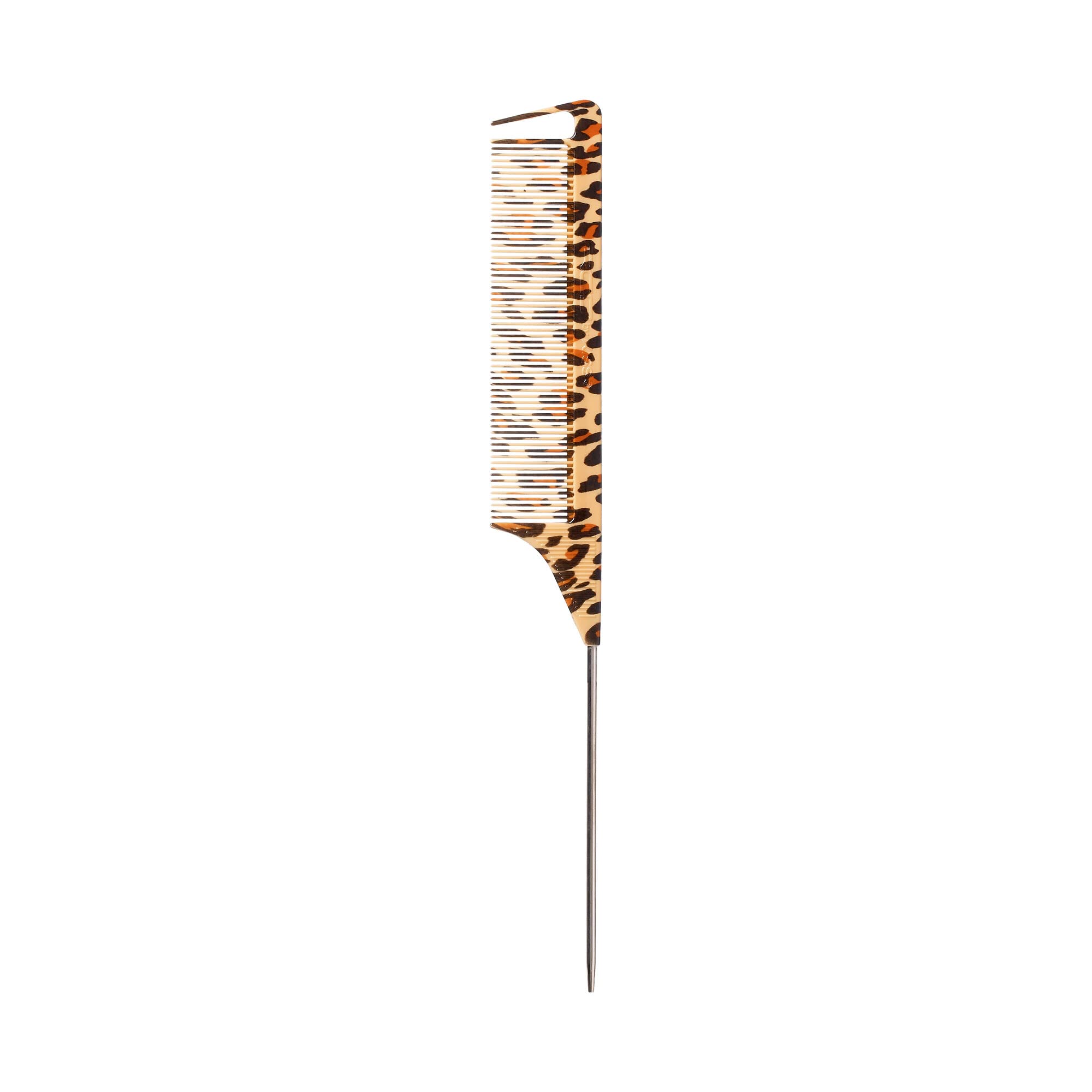 Red By Kiss 3 Pack Parting Pin Tail Comb Teasing Comb Reduces Frizz Heat Resistant (Leopard)