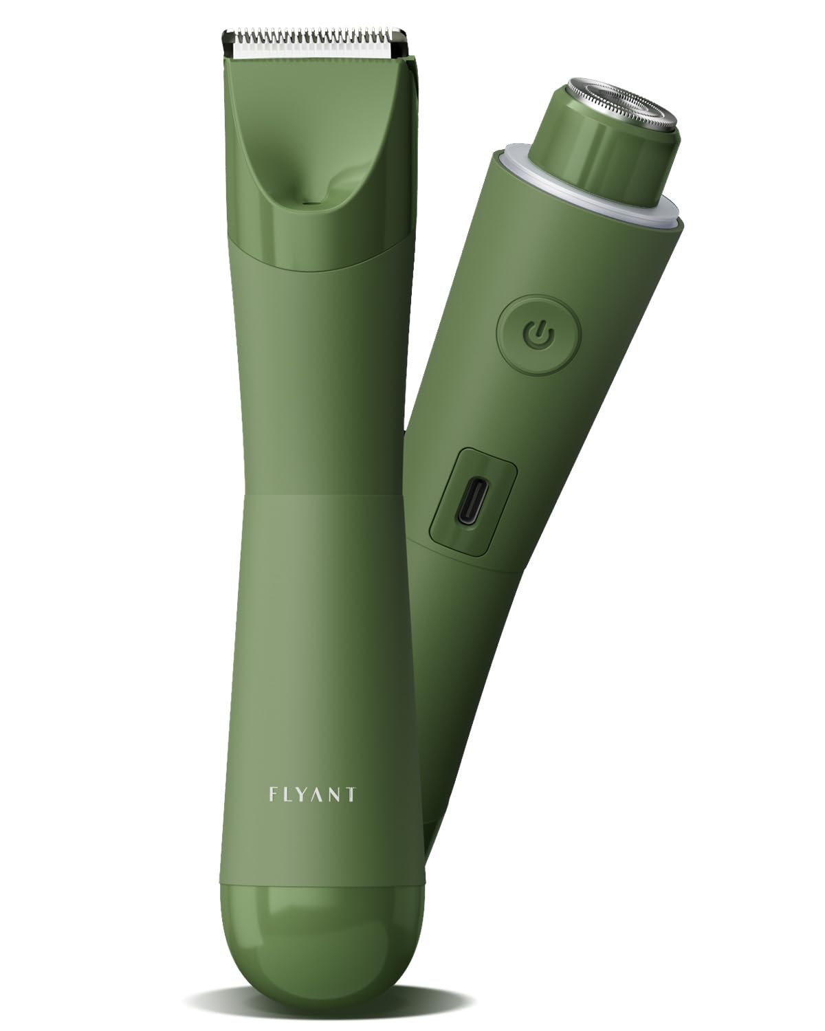 Flyant Bikini Trimmer for Women, 2 in 1 Electric Shaver for Women, Pubic Hair Trimmer Waterproof IPX7 with LED, Bikini Razor for