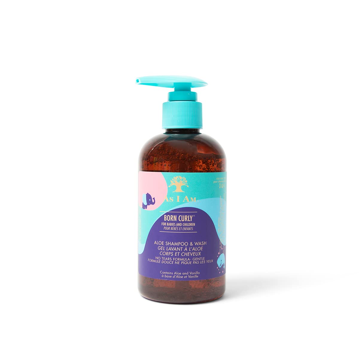 As I Am Born Curly Aloe Shampoo & Wash - 8 Ounce - Tear Free - Cruelty-Free & Vegan