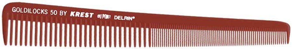 Krest Goldilocks 7.5'' Burgundy Tapering Barber Comb - 12 Ct