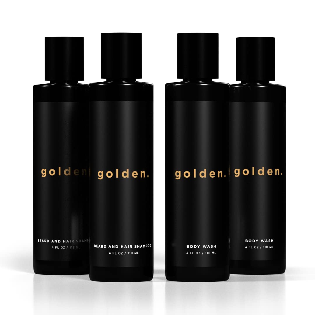 Golden Grooming Co. 3-In-1 Men'S Body Wash - Hair & Beard Shampoo - Cleanses, Hydrates, Softens - Body Wash For All Skin Types -