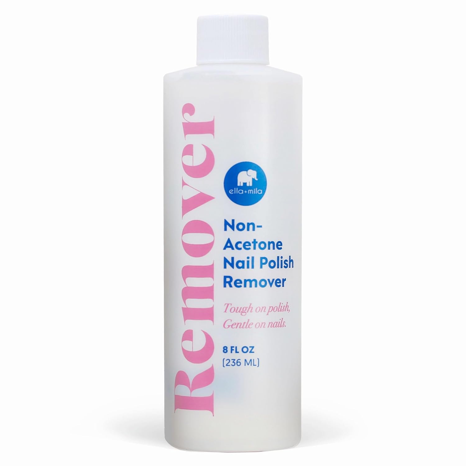 ella+mila Nail Polish Remover That Conditions While Removing - Non-Acetone, Gentle & Nourishing Formula - Vegan & Cruelty-Free -