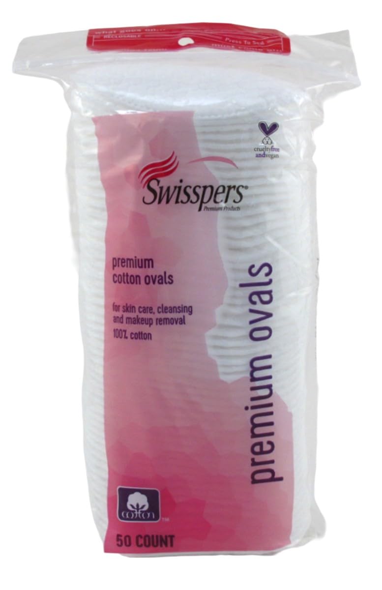Swisspers Cotton Ovals, 50 Count