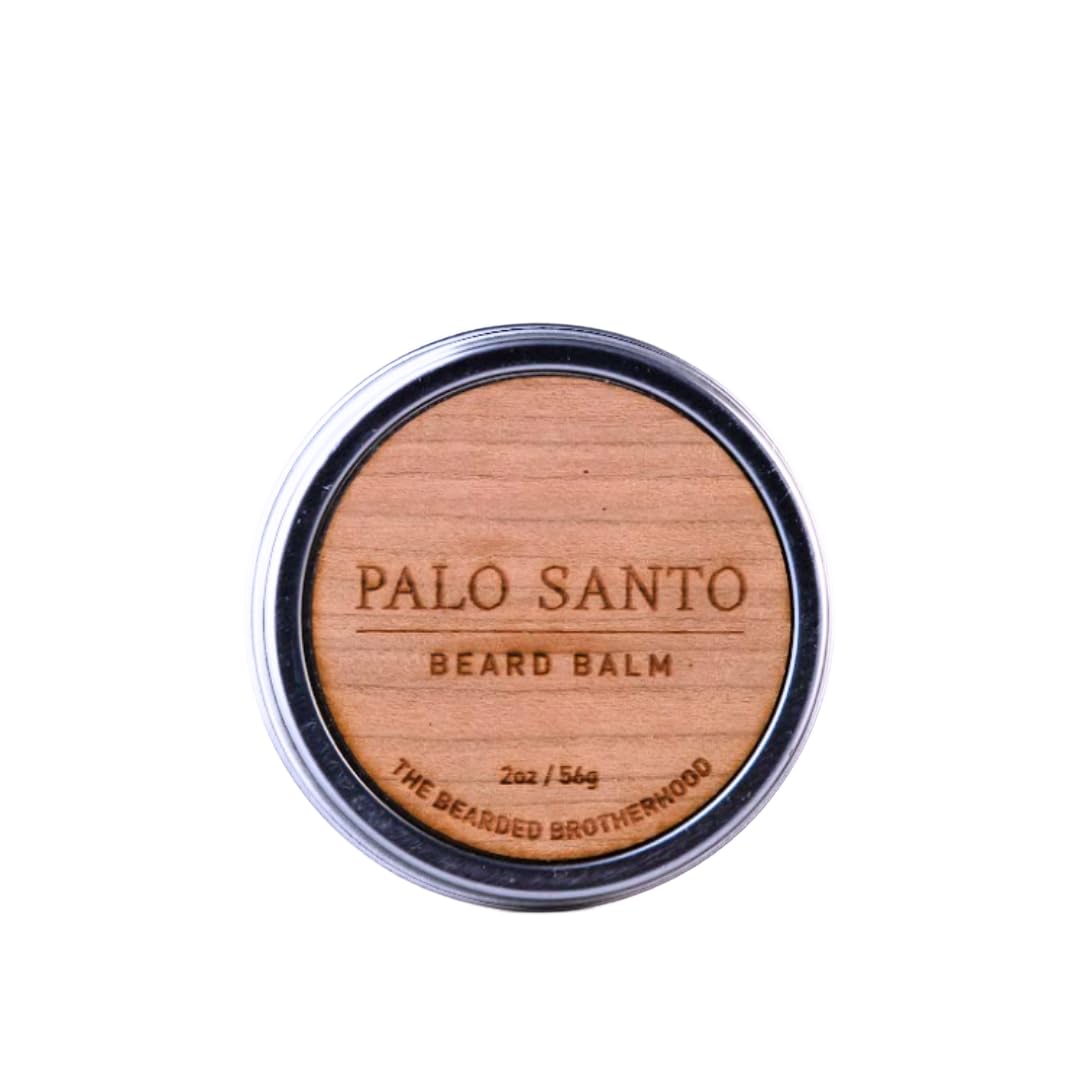 The Bearded Brotherhood TBB Palo Santo Beard Balm for Men | Natural Beard Conditioner and Styler with Shea Butter, Jojoba Oil, A