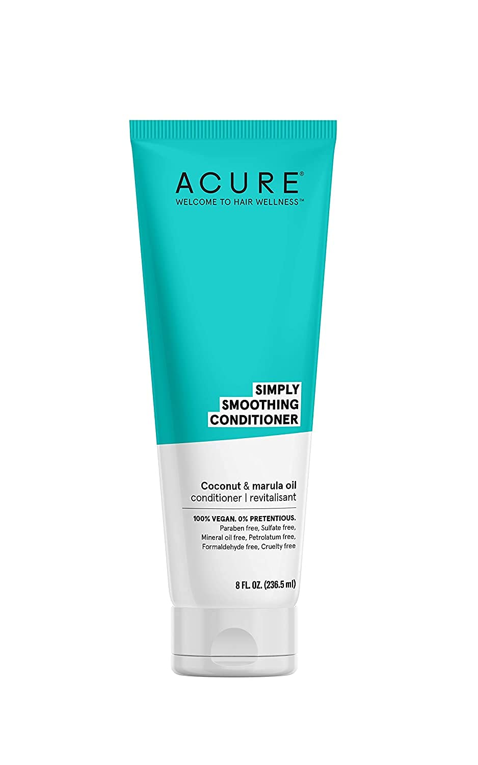Acure Simply Smoothing Conditioner - & Marula Oil | 100% Vegan | Performance Driven Hair Care | Smooths & Reduces Frizz | White/