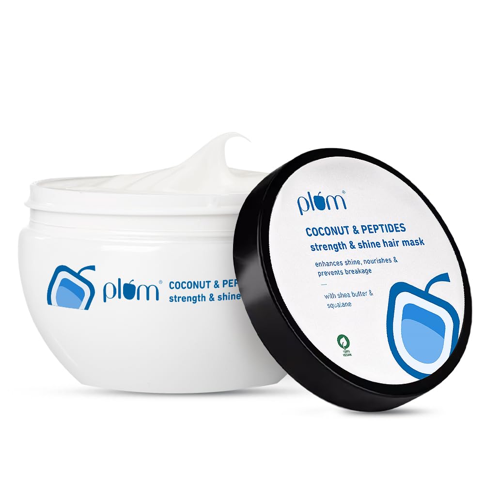 Plum Coconut Hair Mask | For Rough, Dry And Frizzy Hair | With Coconut Oil, Peptides & Shea Butter I Hair Spa For Women & Men I 