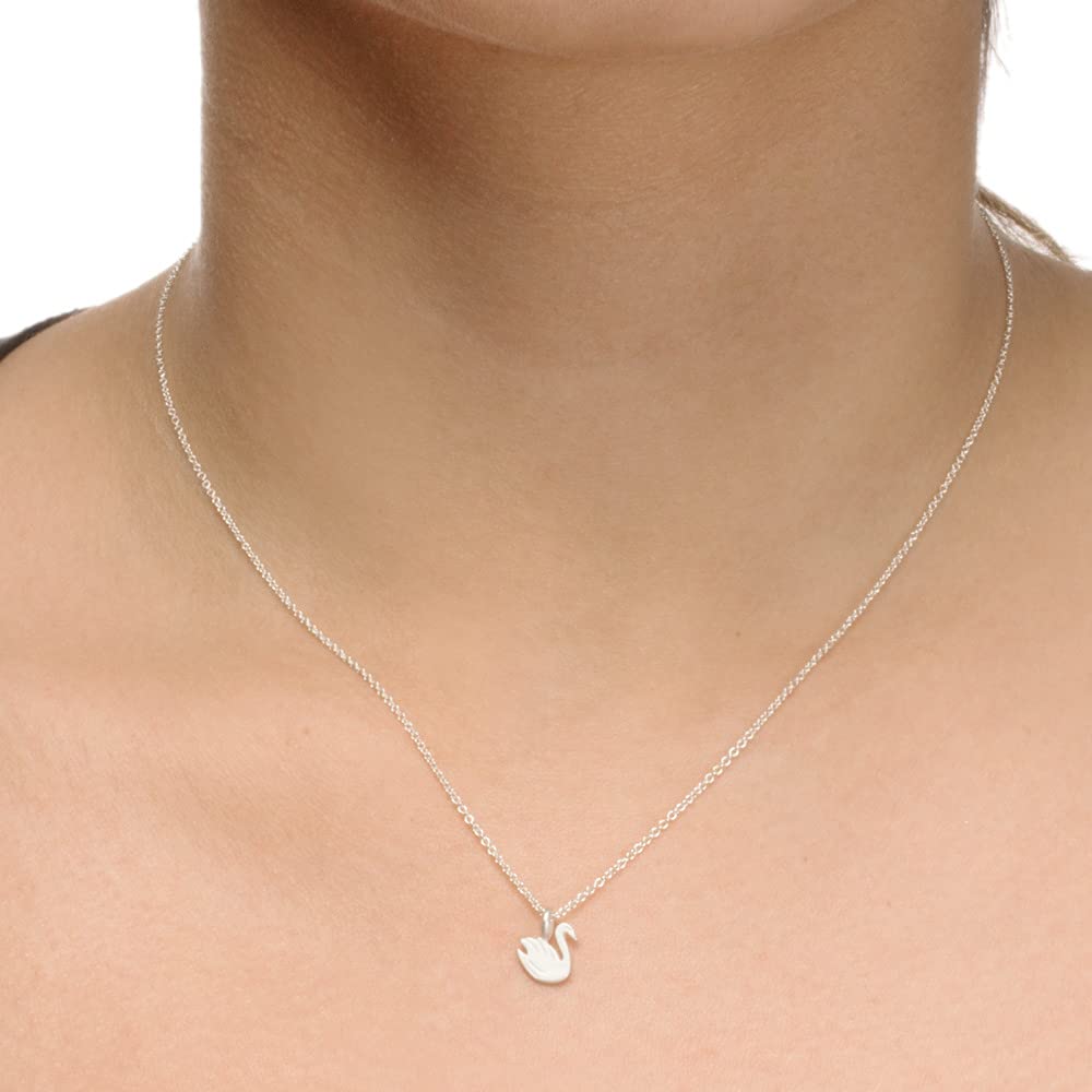 LANG XUAN Friendship Swan Compass Necklace Message Card Elephant Pendant Good Luck Elephant Pendant Chain Necklace with Gift Car