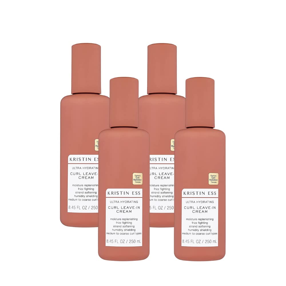 Kristin Ess Hair Ultra Hydrating Curl Leave-In Cream Conditioner for Curly Hair with Frizz Control, Humidity Shielding, Vegan, C