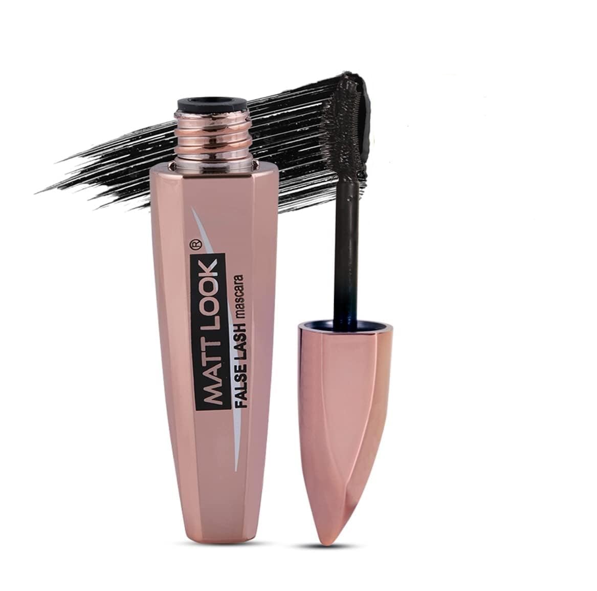 Matt Look Eye Makeup Curl & Volume Waterproof False Lash Mascara, Black (12Ml)