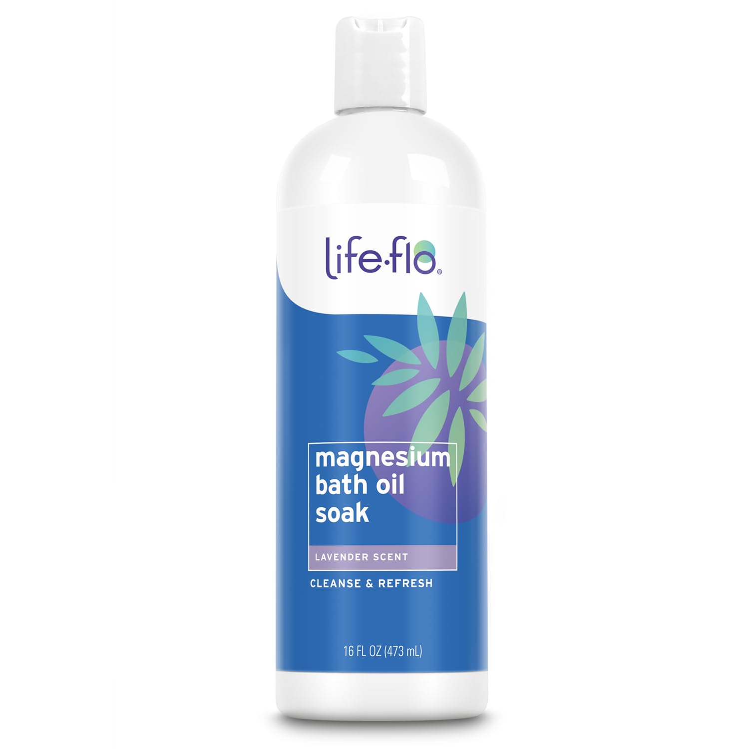 Life-Flo Magnesium Oil Bath Soak Lavender Scent, Plus Magnesium Chloride From Zechstein Seabed, Cleanses And Refreshes, Relaxes