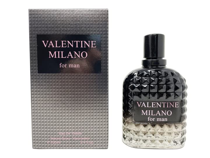 A Center Perfume For Men Valentine Milano Eau De Toilette Natural Spray Men Cologne Masculine Scent 3.4 Fl Oz/100Ml