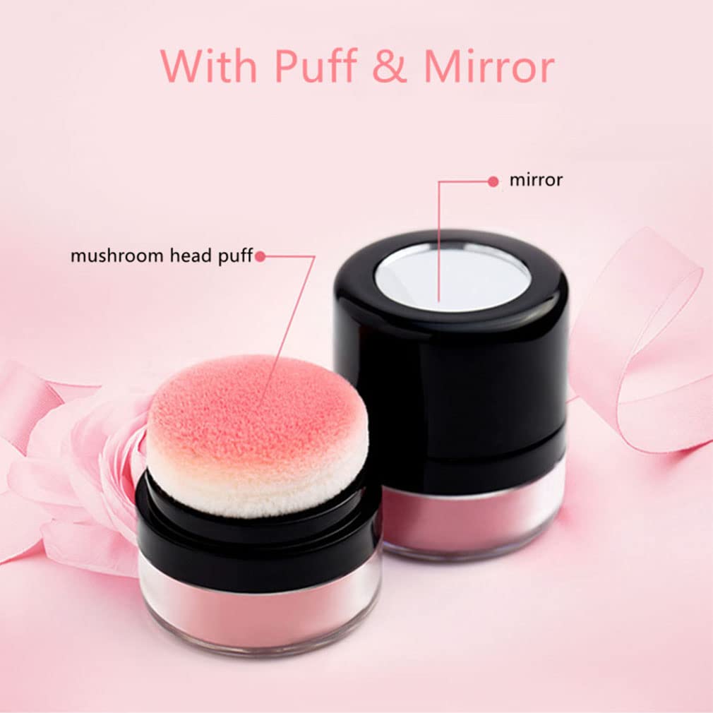 Loose Powder Blush Air Cushion Blush Natural Blusher Bright Shimmer Face Blush For Cheek Highly Pigmented Blush Makeup Easy To B
