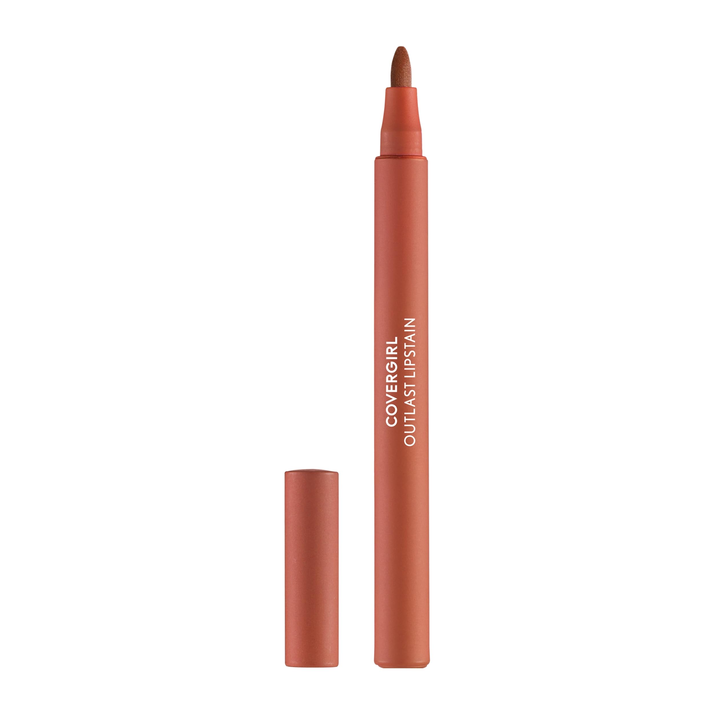 COVERGIRL Outlast, 35 Canyon, Lipstain, Smooth Application, Precise Pen-Like Tip, Transfer-Proof, Satin Stained Finish, Vegan Fo