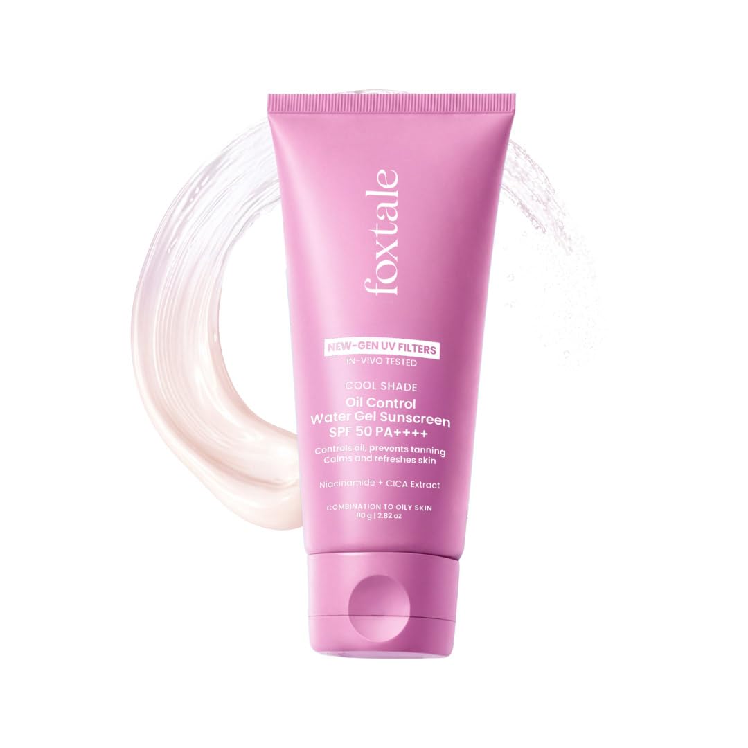 Foxtale AquaGel Sunscreen Spf 50 Pa++++ For Oily Skin | InVivo Tested | 100% NewGen Uv Filters | Prevents Tan | Controls Oil,