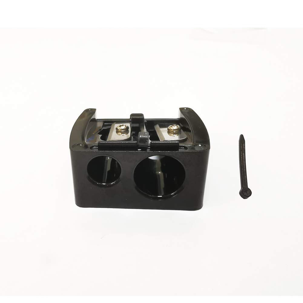 JOSALINAS Dual Makeup Sharpener (2 Pack) for Cosmetic Eyebrow Eyeliner Pencil, Blue