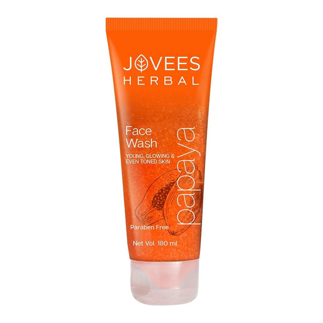 Jovees Herbal Papaya Face Wash For Glowing And Clear Skin With Papaya & Bilberry Ext | Gentle Cleanser For Brightens Skin, Remov