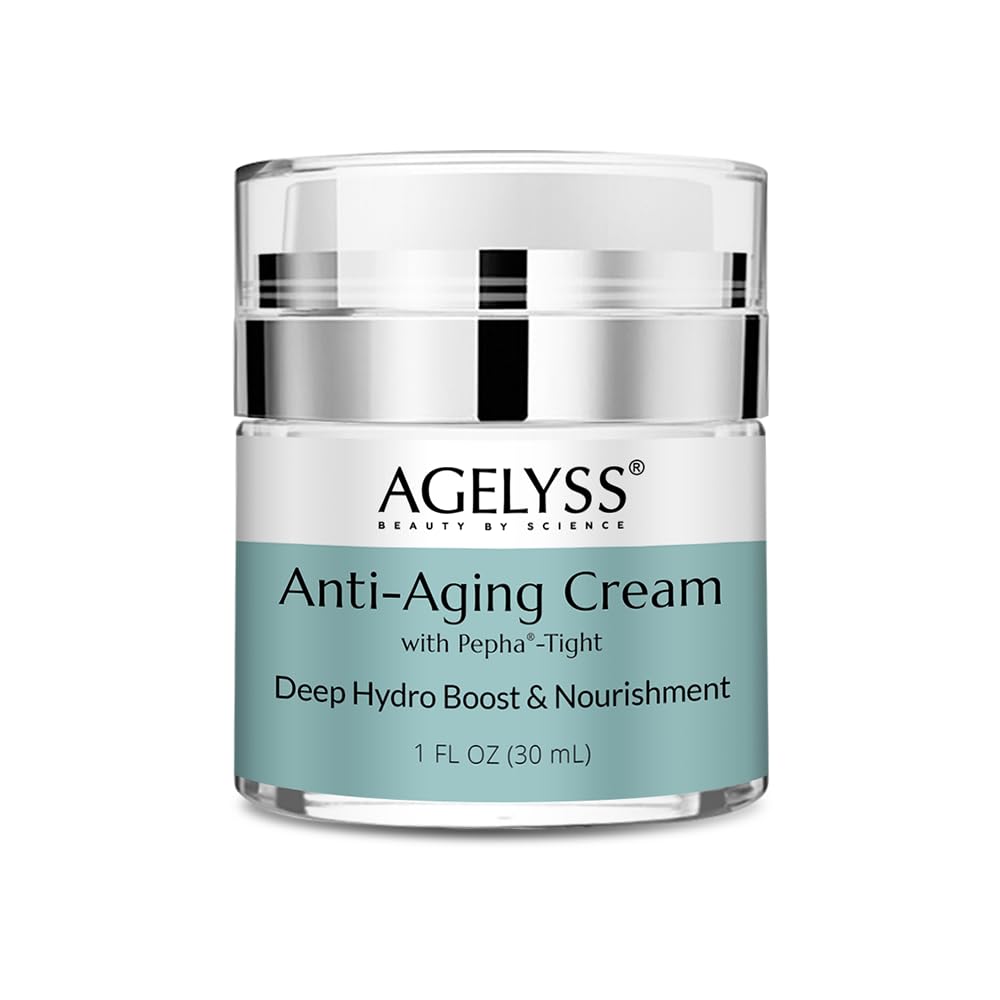 Agelyss AntiAging Cream With PephaTight  For Wrinkles & Fine Lines  ParabenFree, CrueltyFree, Vegan  1 fl oz.  Pack of 1
