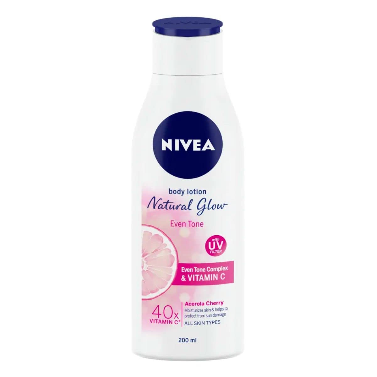Nivea Natural Glow Even Tone 200Ml Body Lotion | 40 X Vitamin C & Uv Protect For Summer Protection And Hydration |With Camu Camu