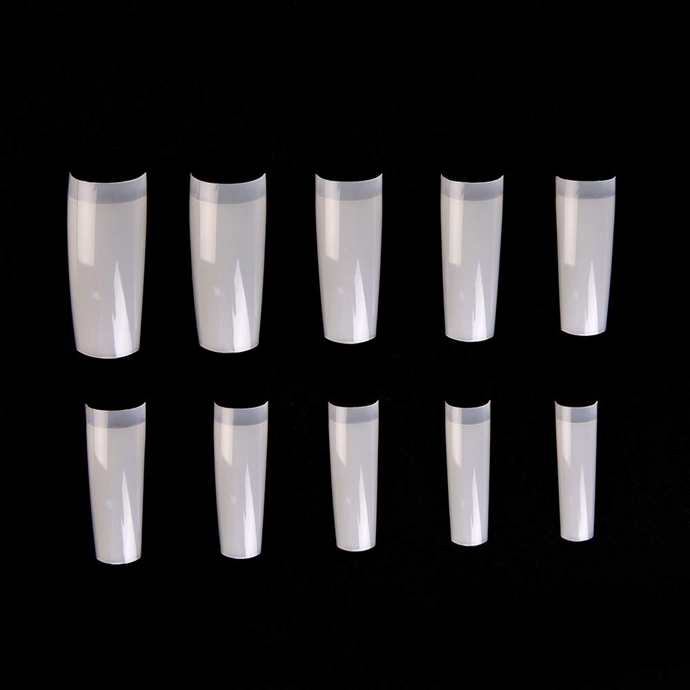 Kads French Nail Tips 500Pcs Flake Nails Half Cover 10 Sizes Artificial False Nails Lady French Acrylic With Box For Nail Salon