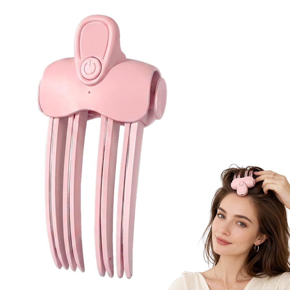 Heated Root Volumizer Clip, Portable Hair Volume Lifter, Pink