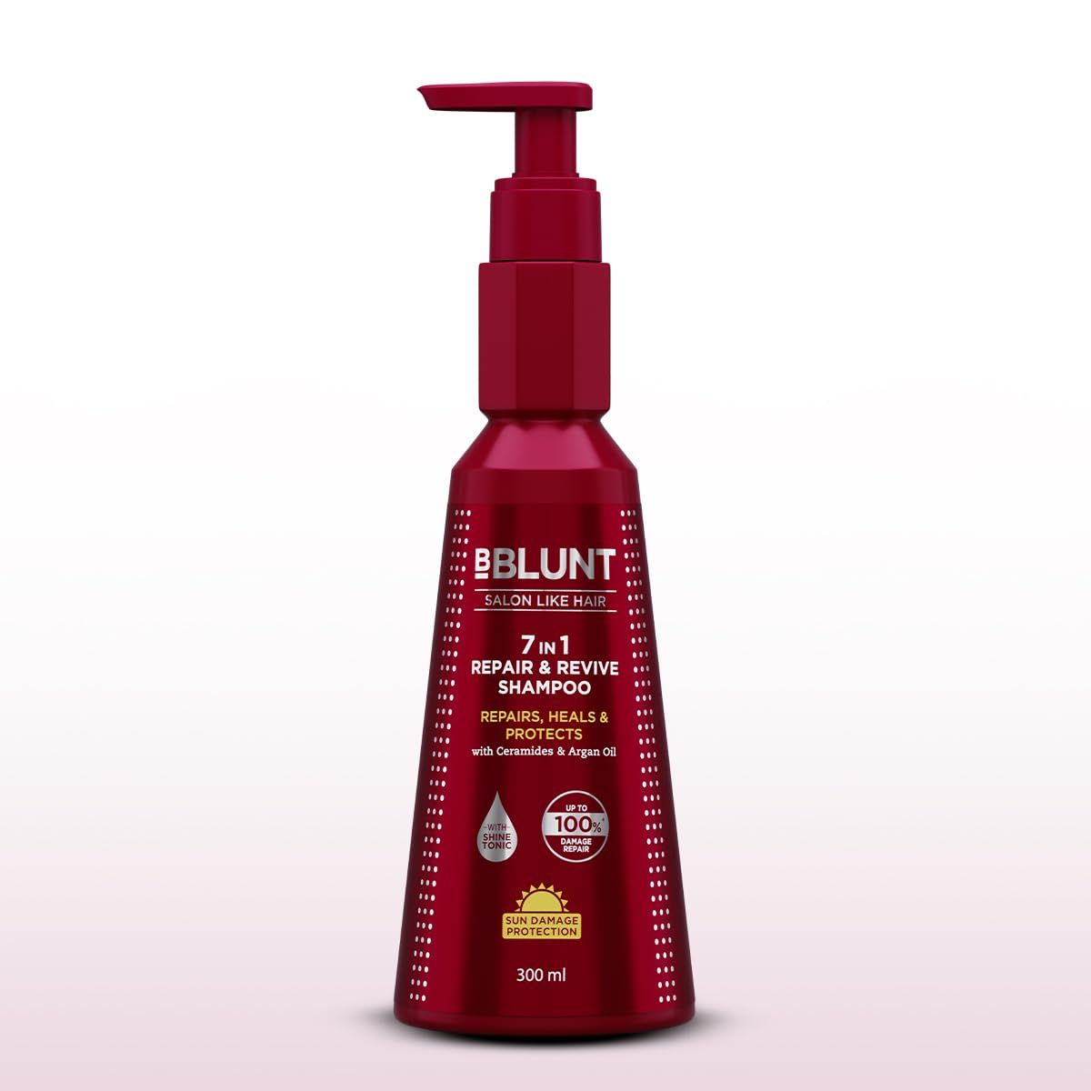 Bblunt 7 In 1 Repair & Revive Shampoo For Upto 100% Damage Repair - 300Ml | Addresses 7 Signs Of Hair Damage | Enriched With Cer