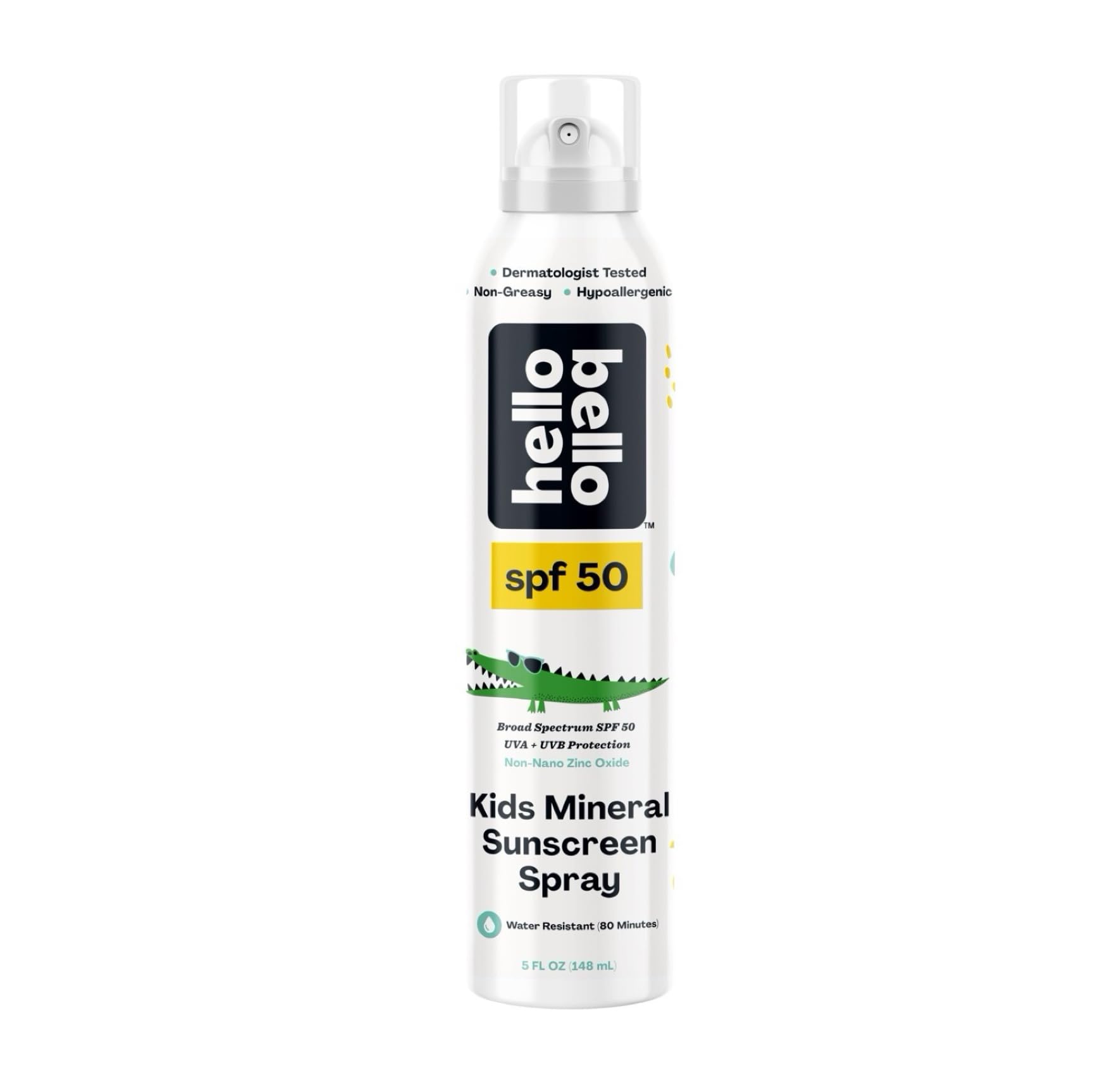 Hello Bello Spf 50 Kids Mineral Sunscreen Spray - Hypoallergenic Broad Spectrum Uva + Uvb Protection - Reef Friendly & Water Res