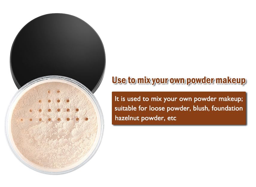 Akoak Capacity 50 Ml(1.69 Oz) Empty Reusable Plastic Loose Powder Compact Container Diy Makeup Powder Case With Sifter And Lined