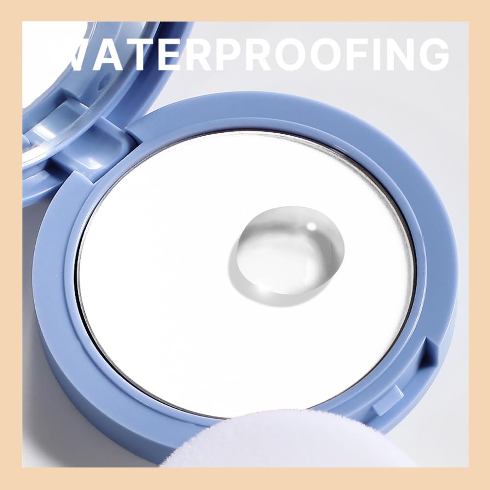 Kaely Oil Control Face Pressed Powder, Perfection Matte Compact Powder, Long Lasting Waterproof Finishing Powder Makeup, polvo c