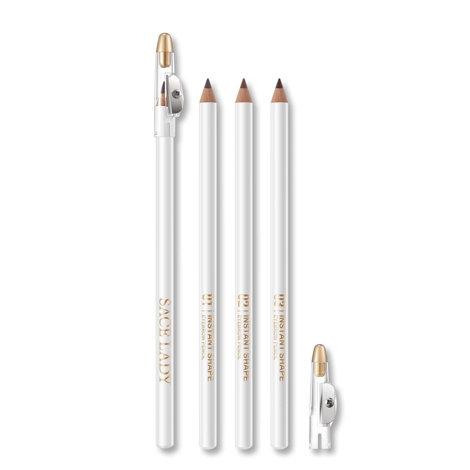 SACE LADY Eyebrow Pencils for Women, Brown Eyebrow Pencil with Hair Like Strokes, Waterproof Eye Brow Pen Set Built-in Sharpener