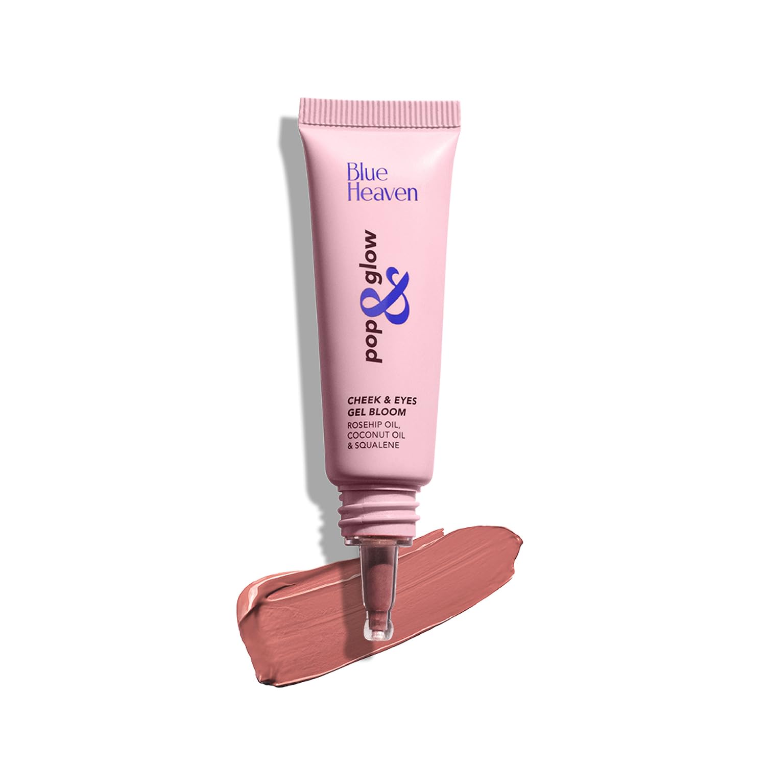 Blue Heaven Pop & Glow Eye & Cheek Tint Blusher For Face Makeup, Blush Enriched With Rosehip And Coconut Oil  Spicy Pink, 12Ml