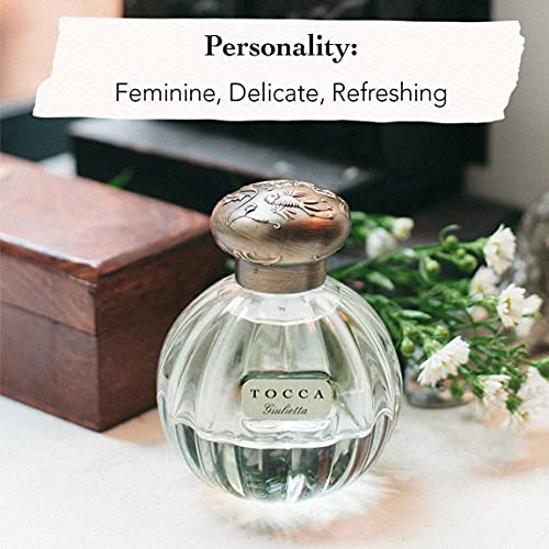 Tocca Eau De Parfum, Giulietta: Fresh Floral, Pink Tulips, Green Apple, Vanilla Orchid, Hand-Finished Bottle, 1.7 Oz. | 50 Ml