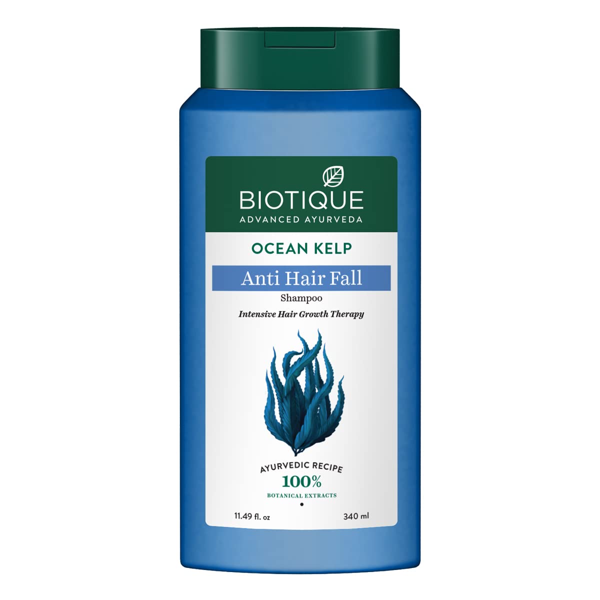 Biotique Ocean Kelp Anti Hairfall Shampoo | Intensive Hair Growth Therapy| Anti Hairfall Shampoo that Maintains Shine |100% Bota