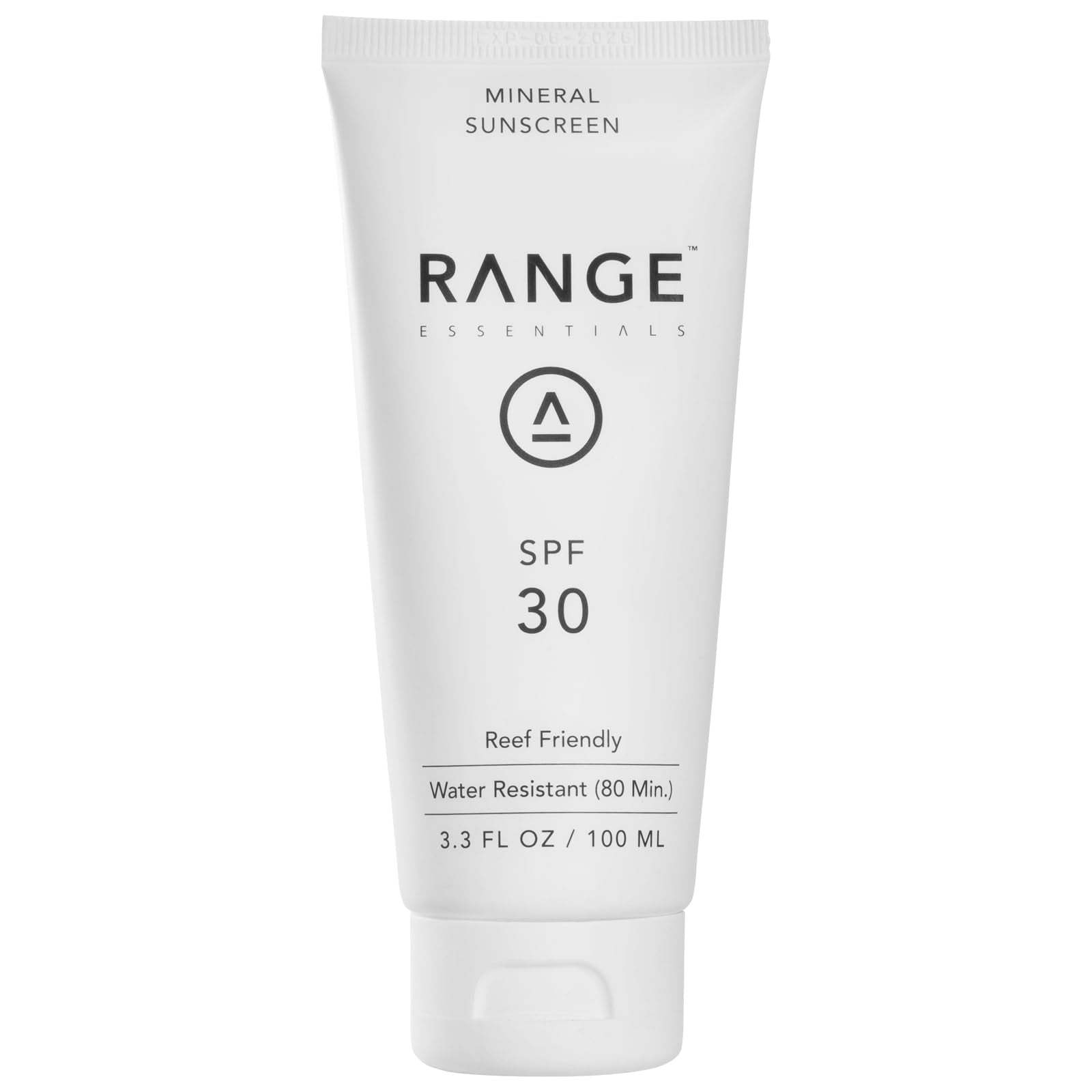 Range Essentials Unscented Mineral Sunscreen Lotion SPF 30, ReefSafe, Travel Size, FragranceFree, Zinc Oxide, Broad Spectrum, 