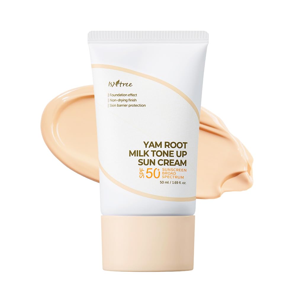 Isntree Yam Root Milk Tone Up Sun Cream 50Ml, 1.69 Fl Oz | Moisturizing Tinted Spf50+ Pa++++ | Natural Coverage | Vegan Skincare