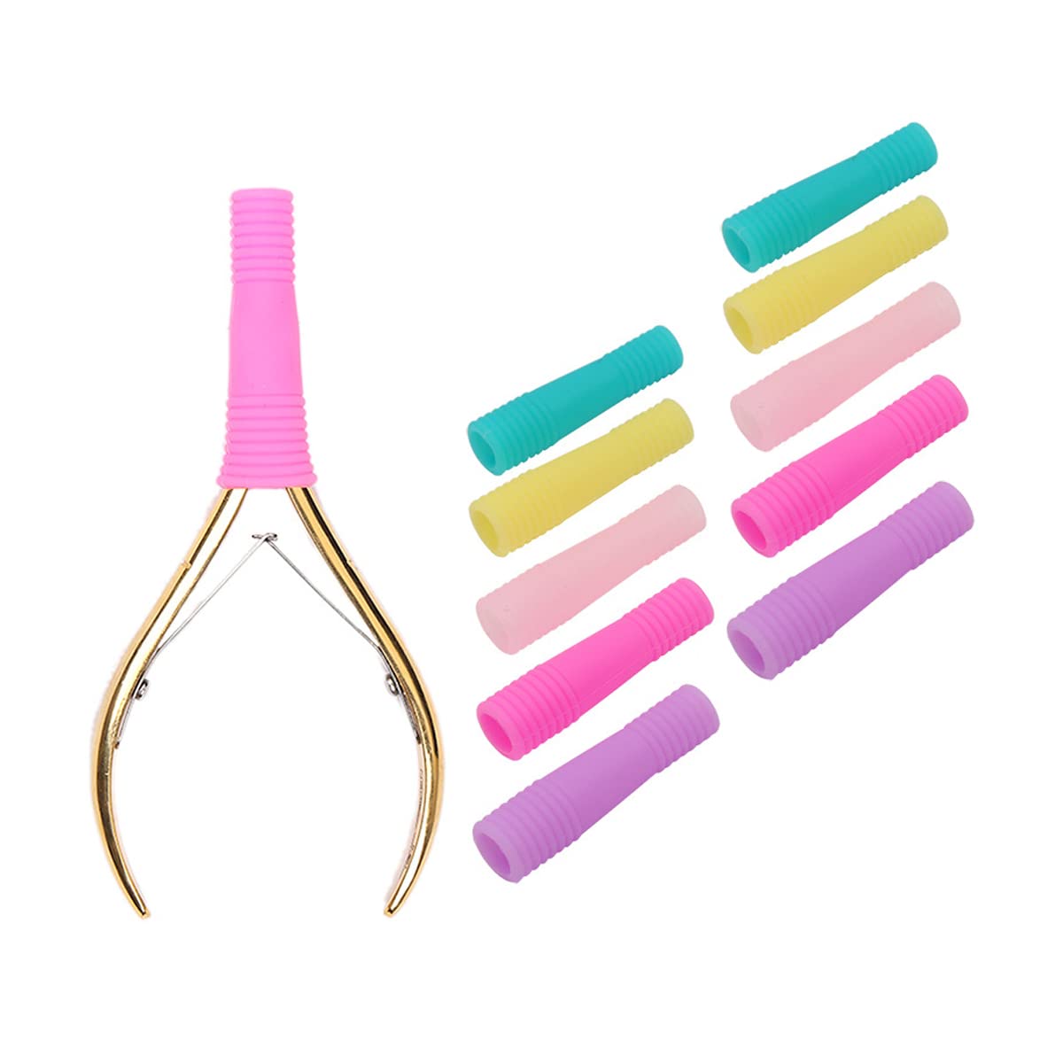 12Pcs Silicone Nipper Cover Protective Sleeve Nail Cuticle Scissors Cap for Manicure Pedicure Tools Nail Cuticle Scissors Dead S