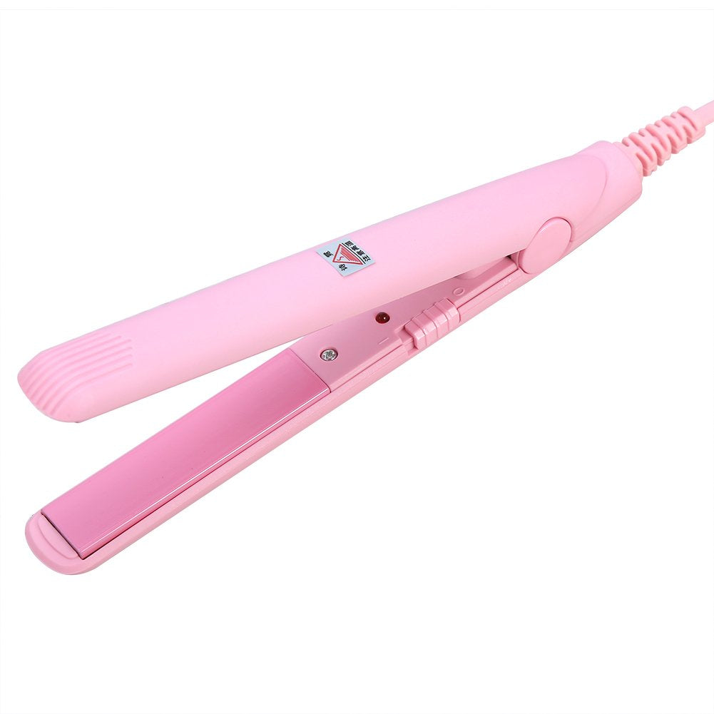 2in1 Ceramic Straightens & Curls for Travel, Mini Hair Straightener Flat Iron, Hair Straightener Styling Tool with 190? Temper