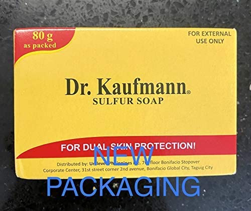 Dr. Kauffman Medicated Sulfur Soap - Lot of 4, 0.71 oz Each, Skin Treatment for Acne & Oily Skin, Antibacterial & Cleansing